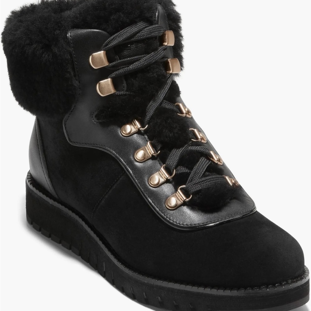 Cole Haan ZeroGrand Explore Upstate Waterproof Geunine Shearling Hiking Boot